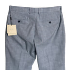 Calvin Klein Dress Pant Men's 34"x29" Slim Fit Flat Front Stretch Blue Plaid