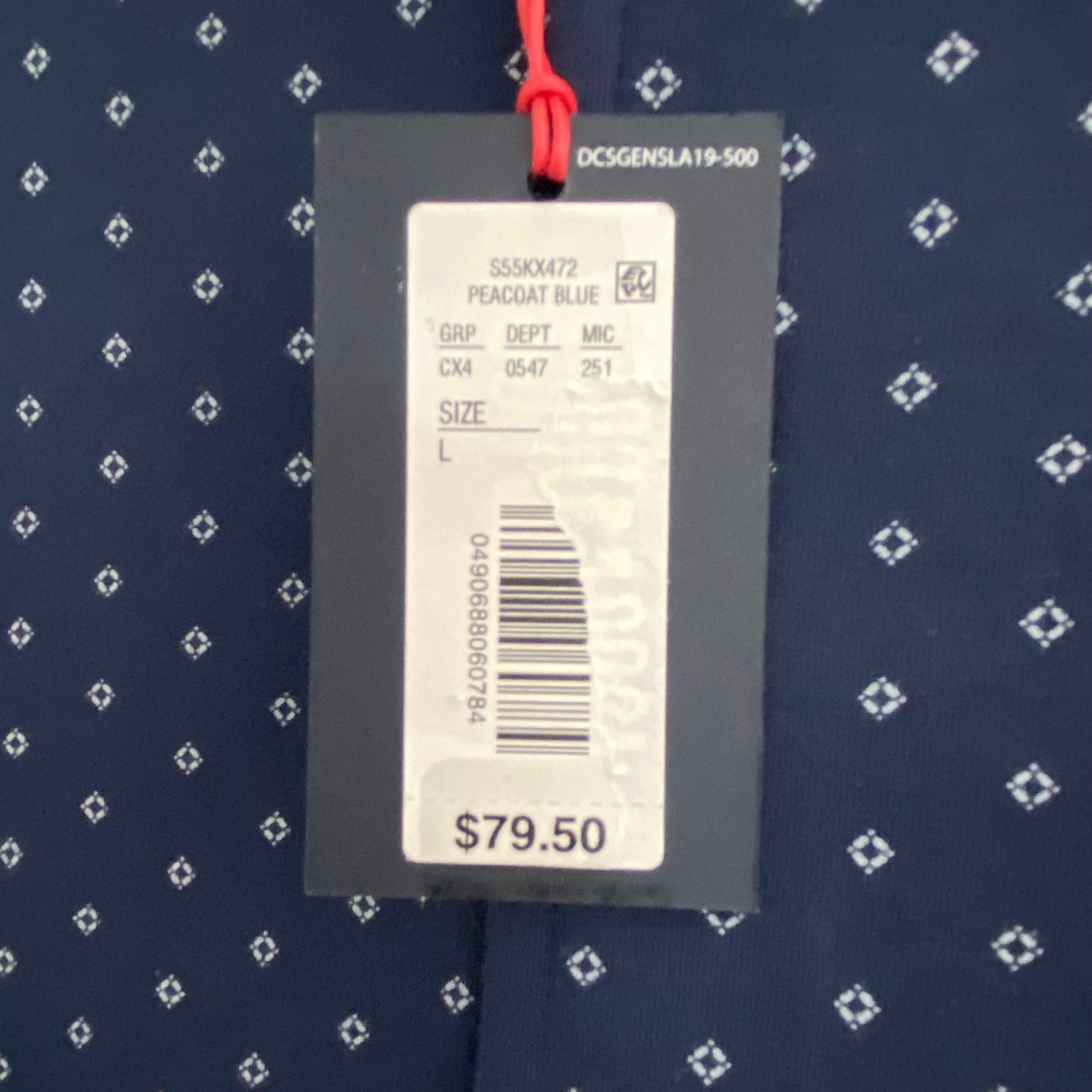 Daniel Cremieux Shirt Men's Large Short Sleeve Button-Up Supima Cotton Blue