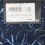 Boss Karlos Shorts Men's 38R Regular Fit Dark Blue Vine Print Stretch