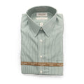 Roundtree & Yorke Shirt Men's 14.5 32 Slim Fit Cotton Poplin Green Check