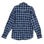 Daniel Cremiuex 38 Kyoto Men's Large Gingham Print Shirt Long Sleeve Blue