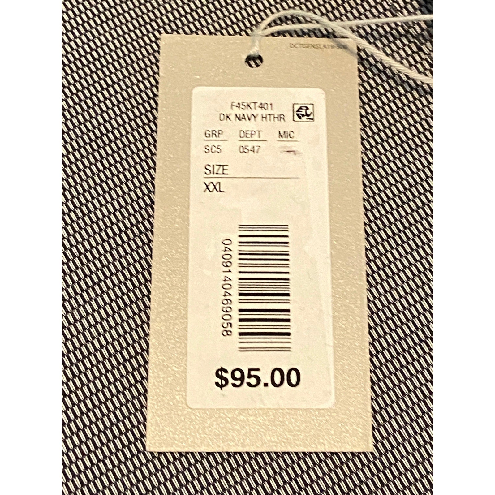 Daniel Cremieux Men's XXL Long Sleeve Polo Pima Cotton Navy Heather