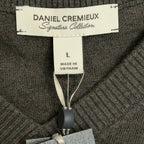Daniel Cremieux Sweater Vest Men's Large Supima Cotton Cashmere Grey