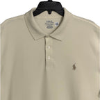 Polo Ralph Lauren Polo Shirt Men's XL Classic Fit Short Sleeve Stretch Cream