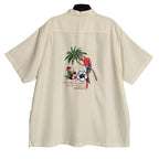 Roundtree & Yorke Caribbean Men's XXL Embroidered Short Sleeve Shirt Cream