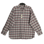 Daniel Cremieux Shirt Men's XXL Supima Cotton Cashmere Blend Gray/Wine Check