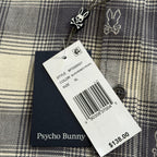 Psycho Bunny Flannel Shirt Men's XL Kurt Plaid Long Sleeve Blackened Pearl