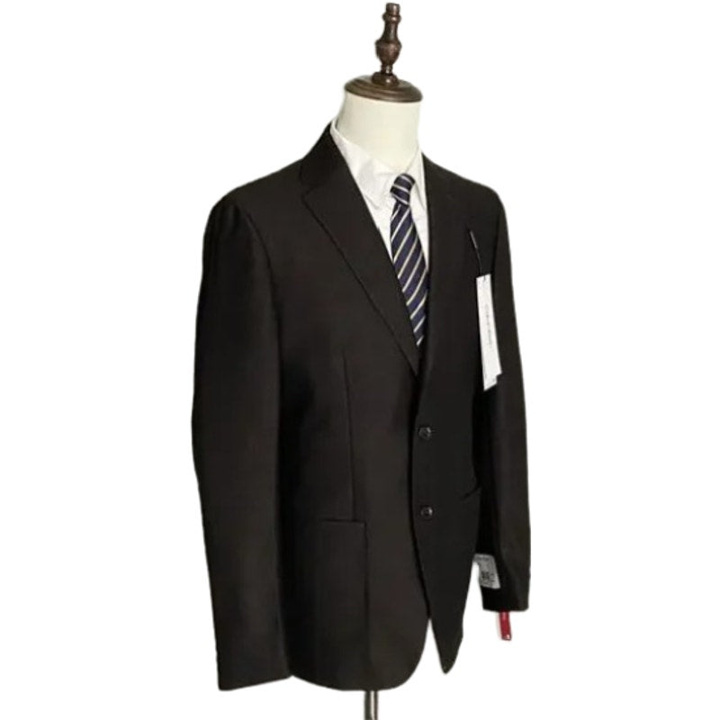 Calvin Klein Men's 42 Long Sport Coat Slim Fit Brown Herringbone Wool