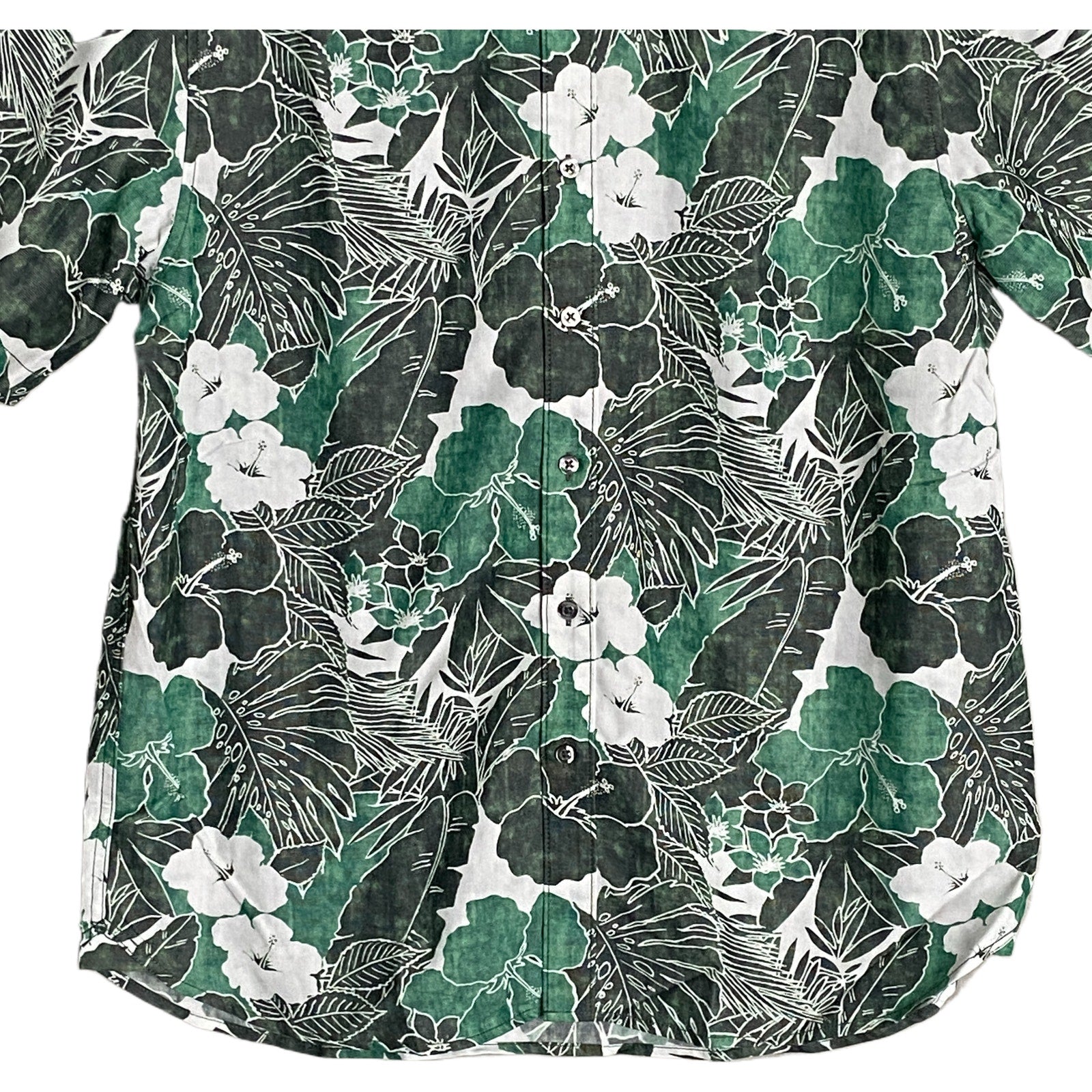 Tommy Bahama "The Coconut Point" Men's Large Shirt Floral Viridian Pine