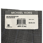 Michael Kors Suit Pants Men's 38"x34" Modern Fit Wool Blend Light Grey/Blue Check