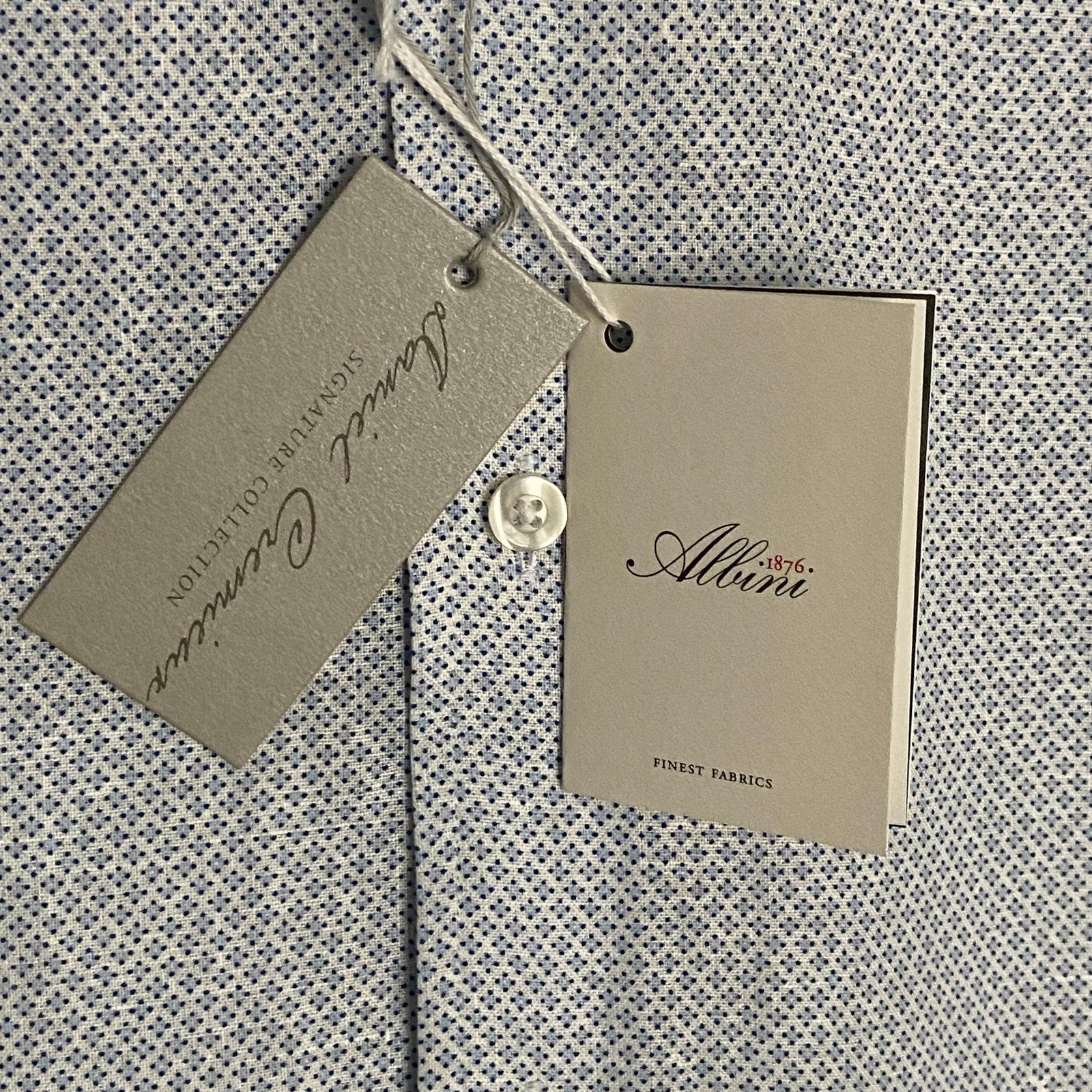 Daniel Cremieux Linen Shirt Men's XXL Signature Albini Fabrics Blue & White