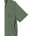 Polo Ralph Lauren Shirt Men's Large Buttonless Polo Cotton Linen Blend Green