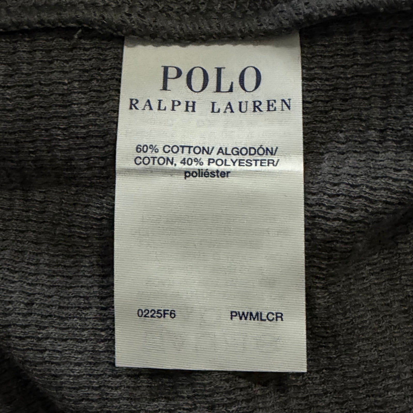 Polo Ralph Lauren Sleepwear Men's XL Crew Neck Long Sleeve Shirt Grey