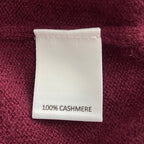 Daniel Cremieux V-Neck Sweater Men's Large Luxury Cashmere Burgundy