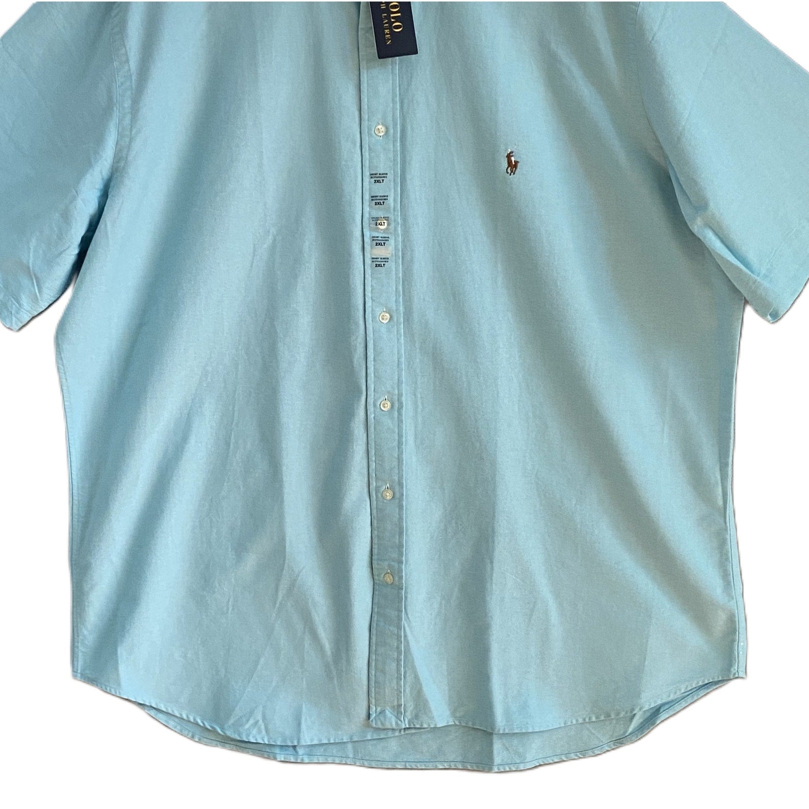 Polo Ralph Lauren Shirt Men's 2XLT Big & Tall Classic Fit Short Sleeve Blue