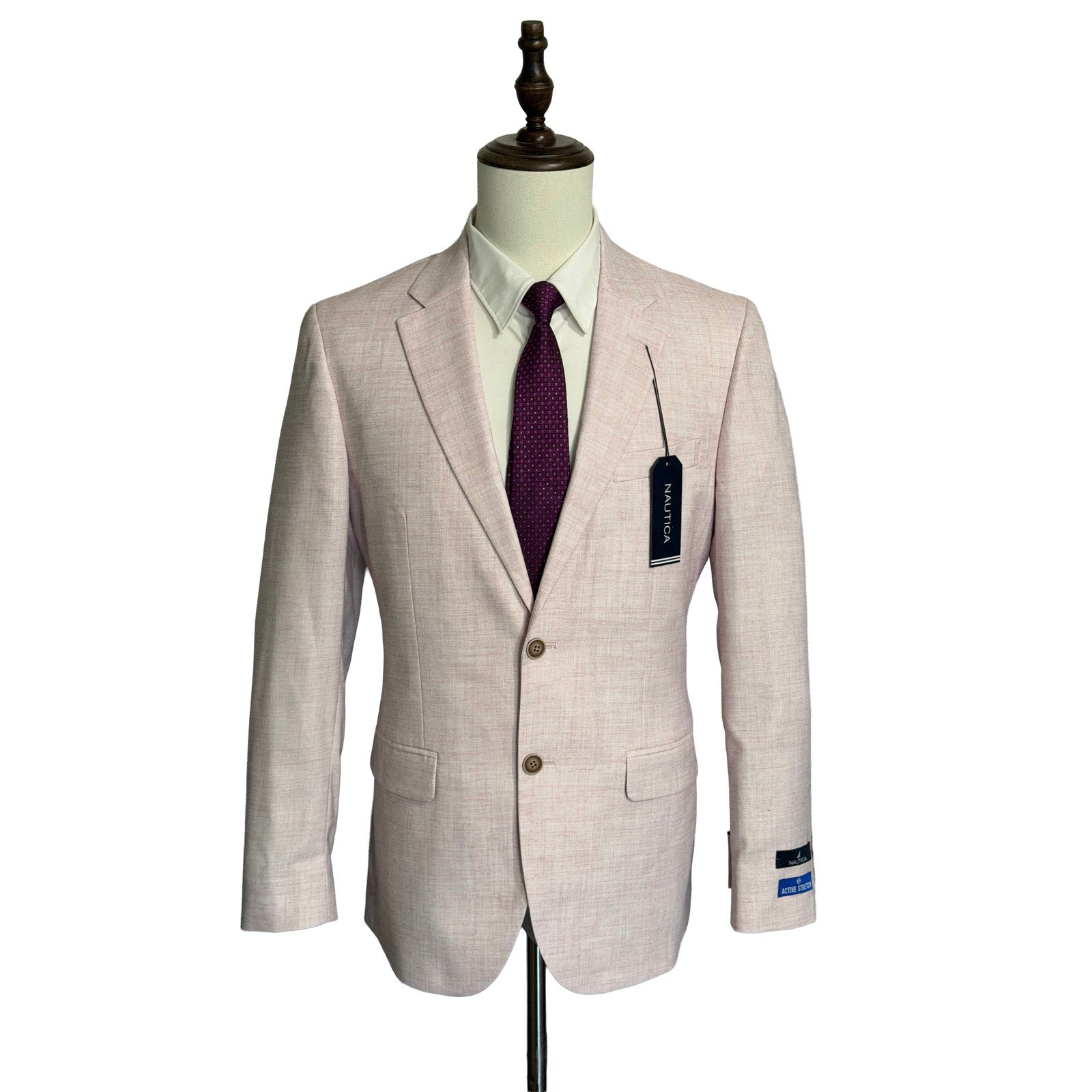 Nautica Sport Coat Men's 40 Regular Modern Fit Active Stretch Light Pink