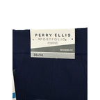 Perry Ellis Portfolio Pant Men's 36"x34" Modern Fit Flat Front Passion Blue