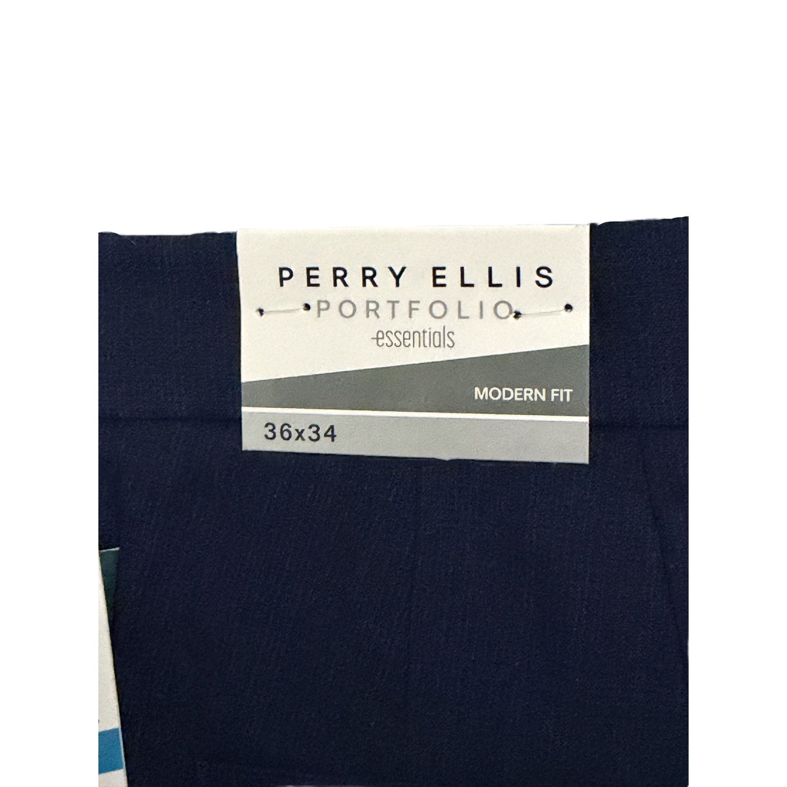 Perry Ellis Portfolio Pant Men's 36"x34" Modern Fit Flat Front Passion Blue