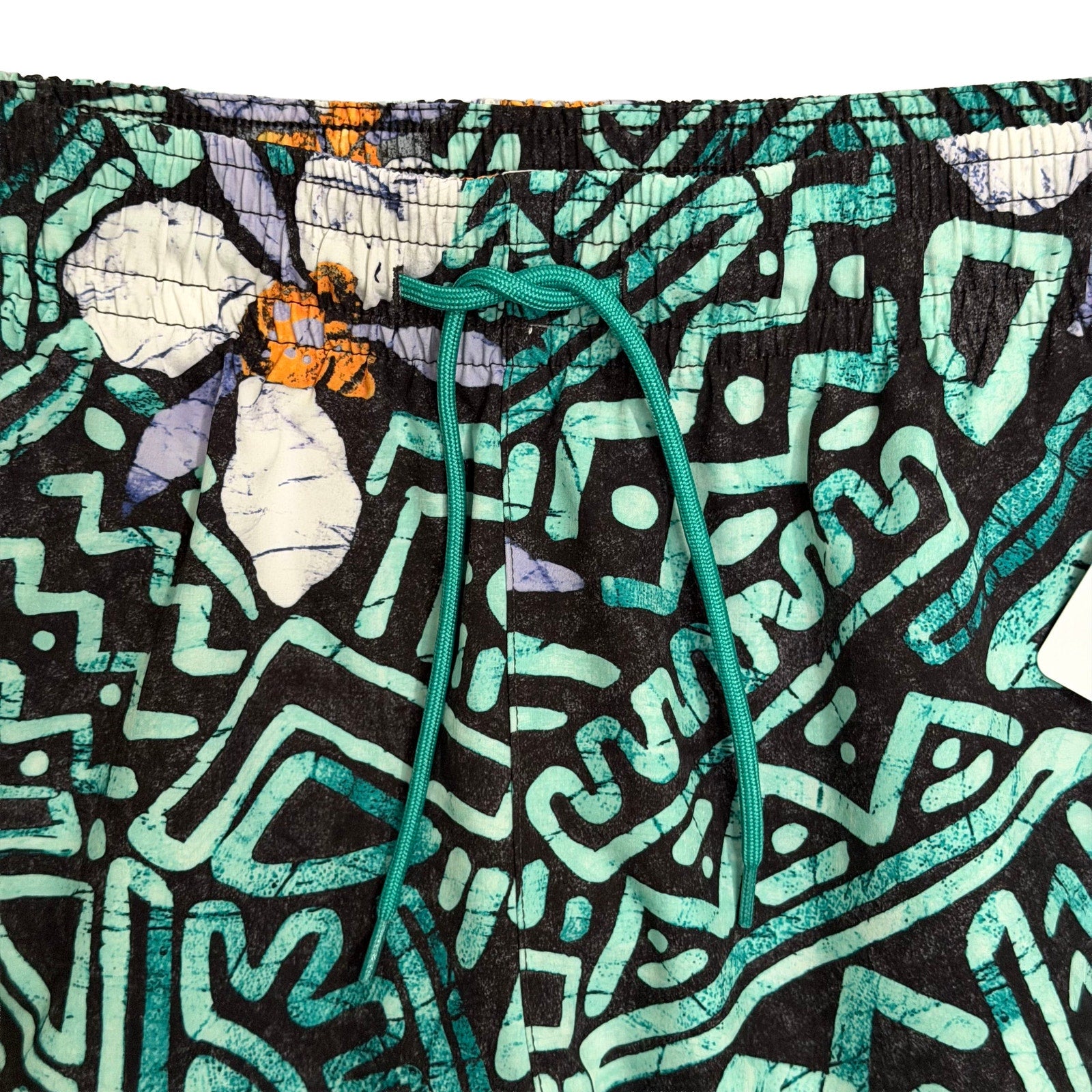 Caribbean Swim Trunks Men's Medium Elastic Drawstring Waist Pockets Lined