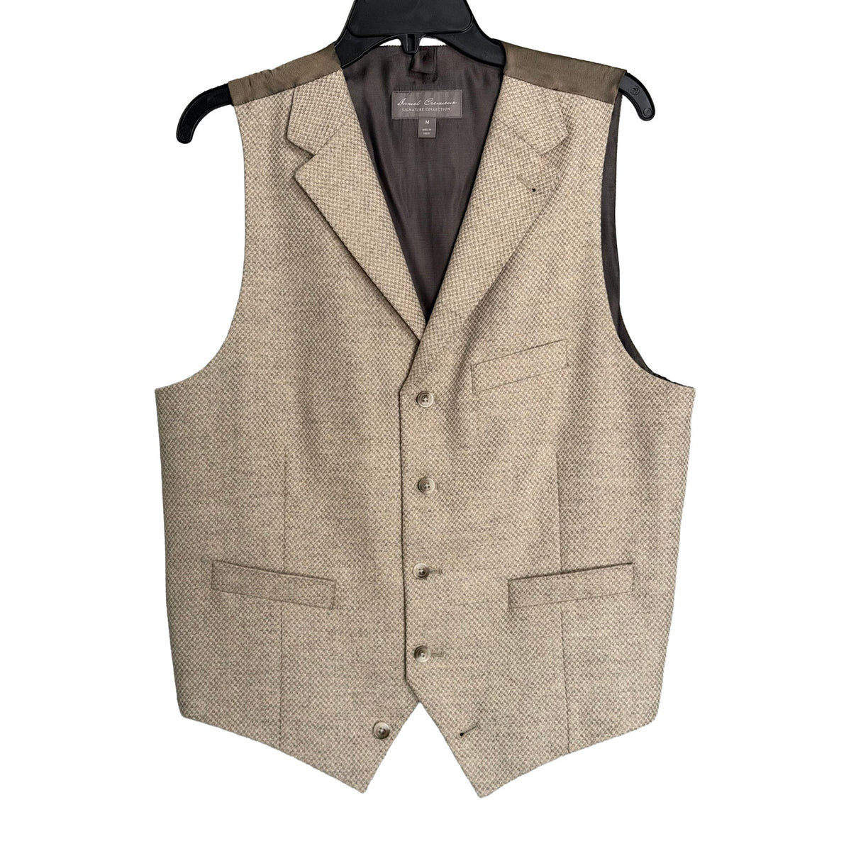 Daniel Cremieux Suit Vest Men's Medium Mt. Lussari Collection Wool Blend Tan