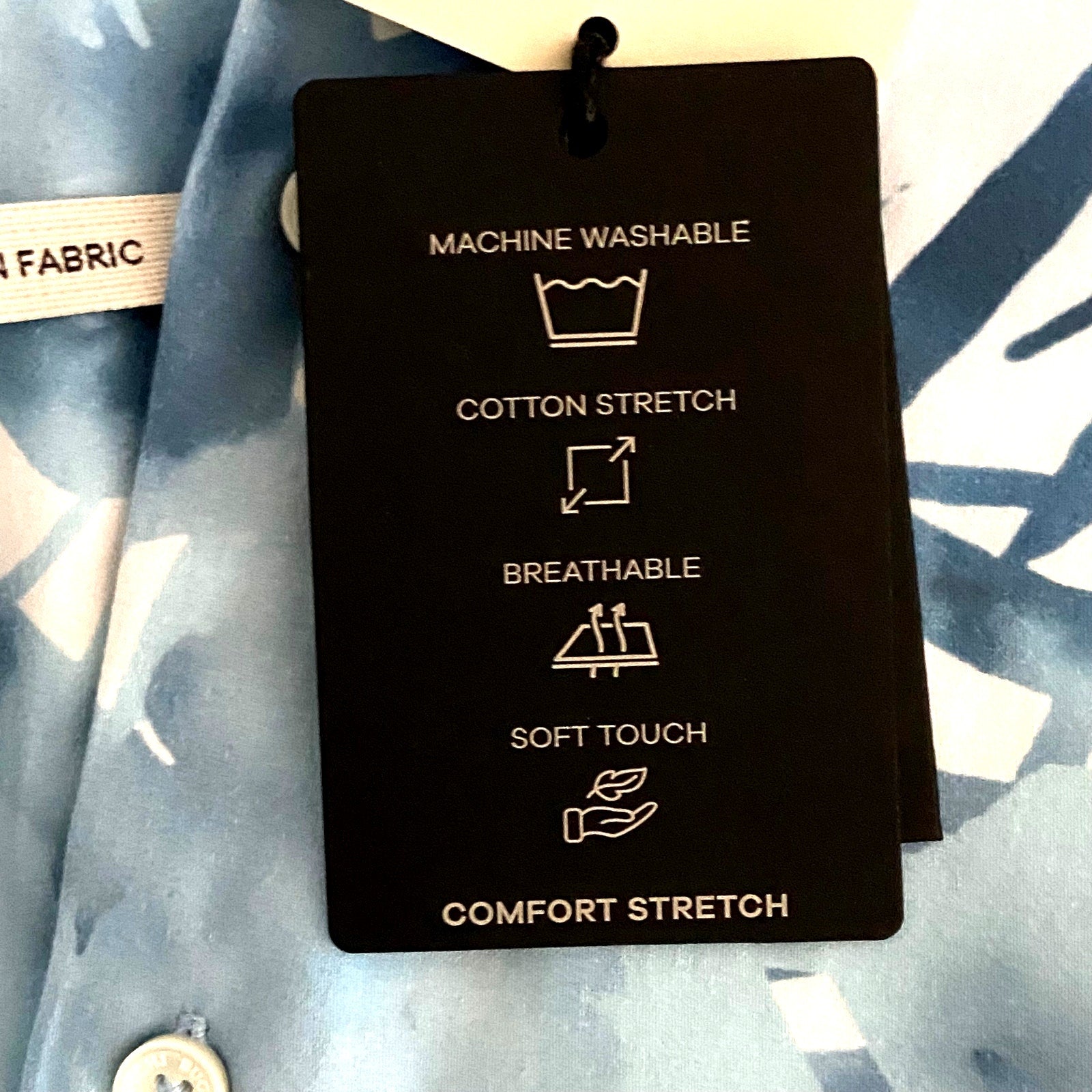 Bugatchi Shirt Men's Large Classic Fit Button-Up Short Sleeve Blue Floral