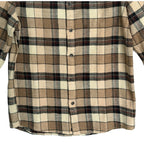 The Normal Brand Shirt Men's Medium Long Sleeve Soft Flannel Mink Plaid