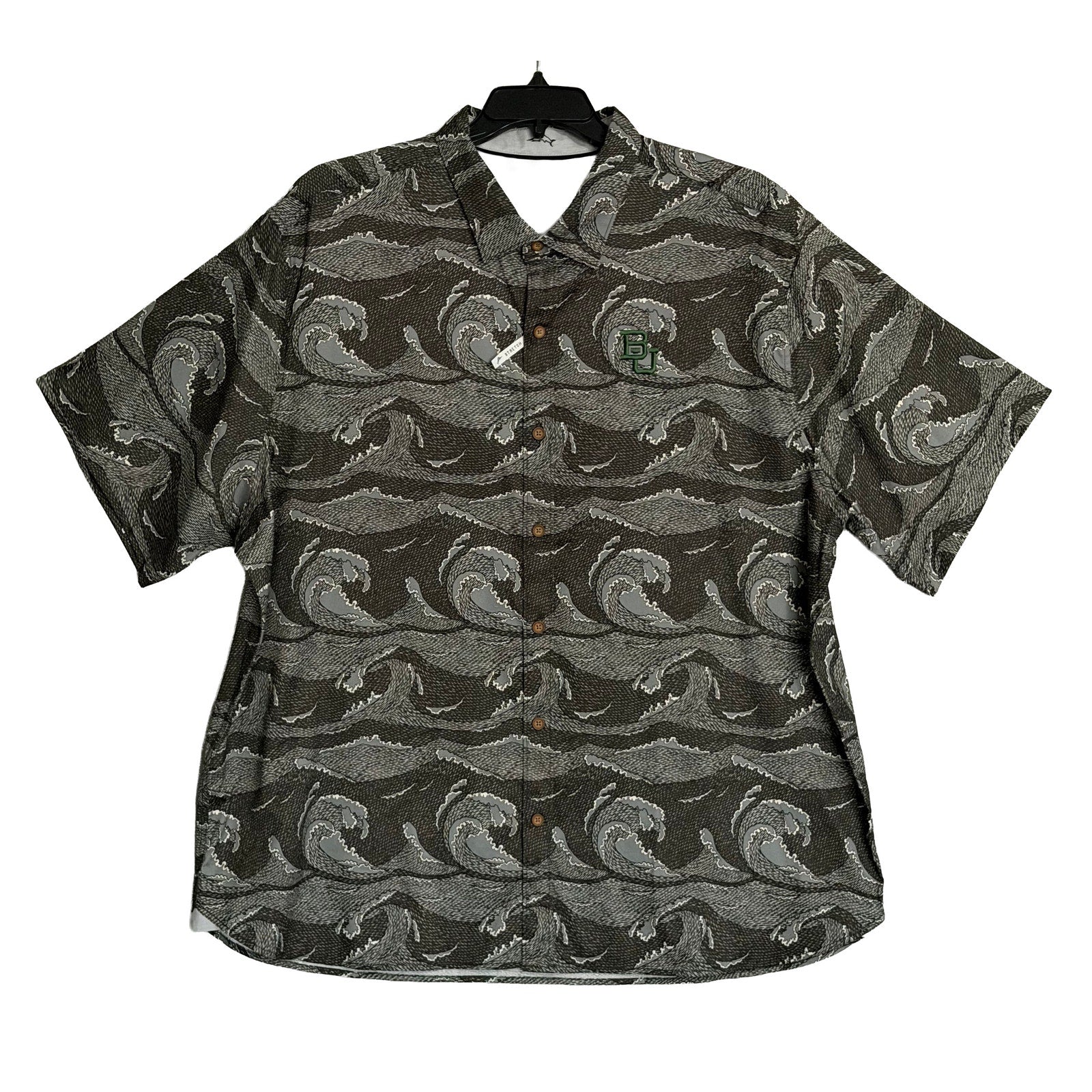 Tommy Bahama Men's 3XL Collegiate Shirt Baylor University Black Gray