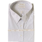 Roundtree & Yorke Shirt Big & Tall Men's 17 36/37 White Geo Dress Shirt