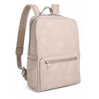Alfani School College Backpack Adjustable Backstrap Zip Closure Medium Beige