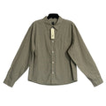 BDG Button-Up Shirt Men's Large Long Sleeve Beige and Black Plaid Check