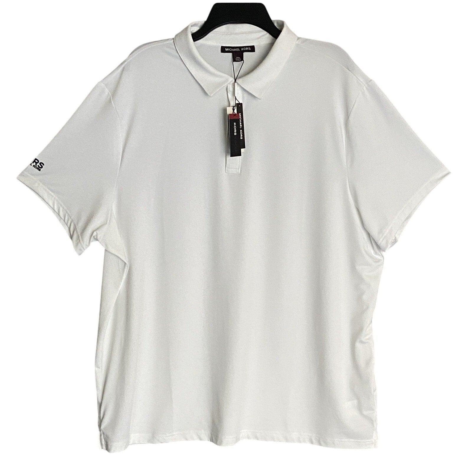 Michael Kors Polo Shirt Men's XXL Short Sleeve Wicking UV Solid White