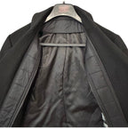 Michael Kors Hanover Overcoat Men's 38 Regular Slim Fit Wool Blend Black