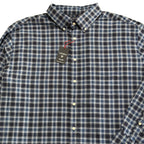 Daniel Cremieux Dress Shirt Men's 4XB Big & Tall Button-Down Stretch Dark Navy Plaid