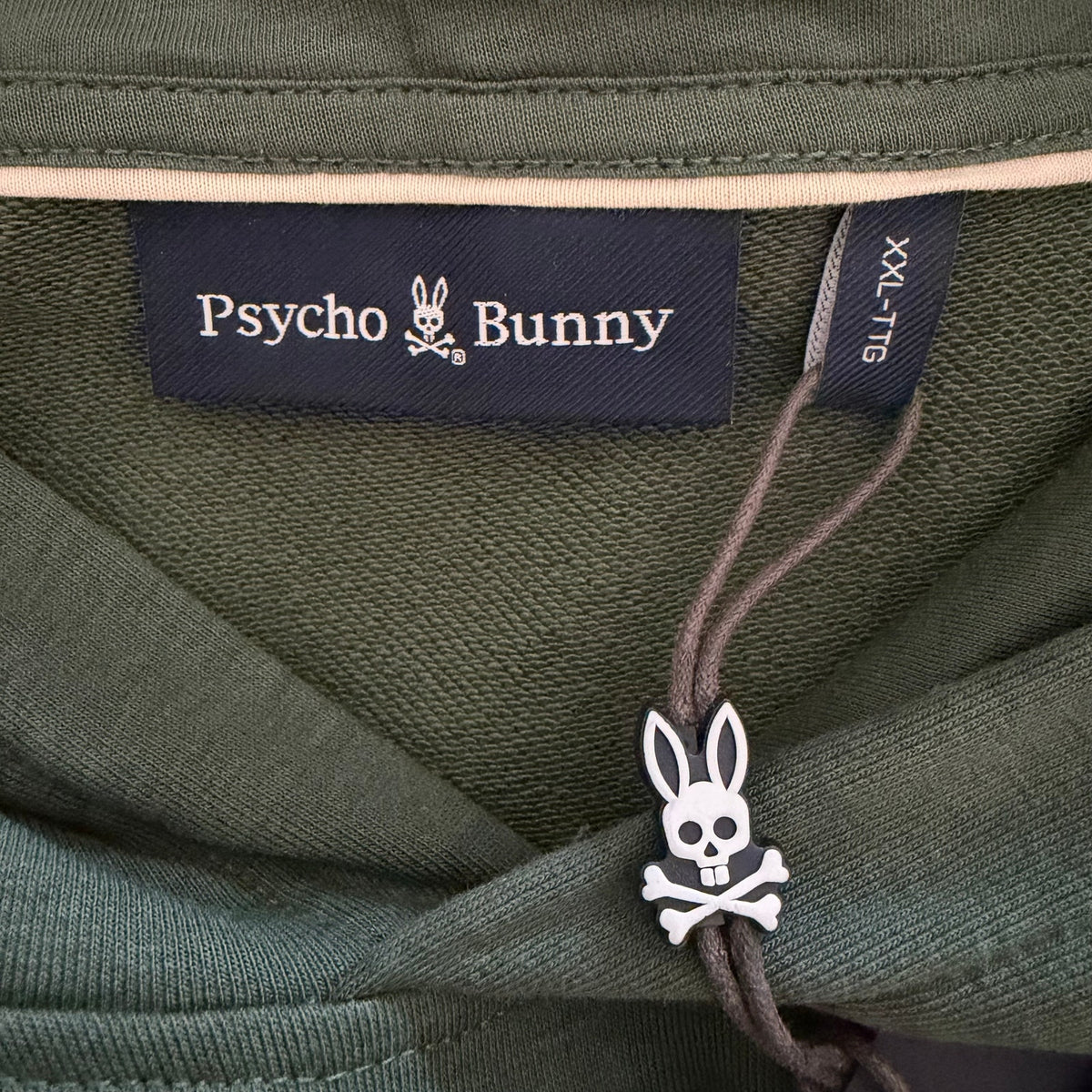 Psycho Bunny Harley Hoodie Men's XXL Knit Pullover Garden Topiary (Green)
