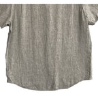 Michael Kors Linen Shirt Men's XL Classic Fit Short Sleeve Gray Heather