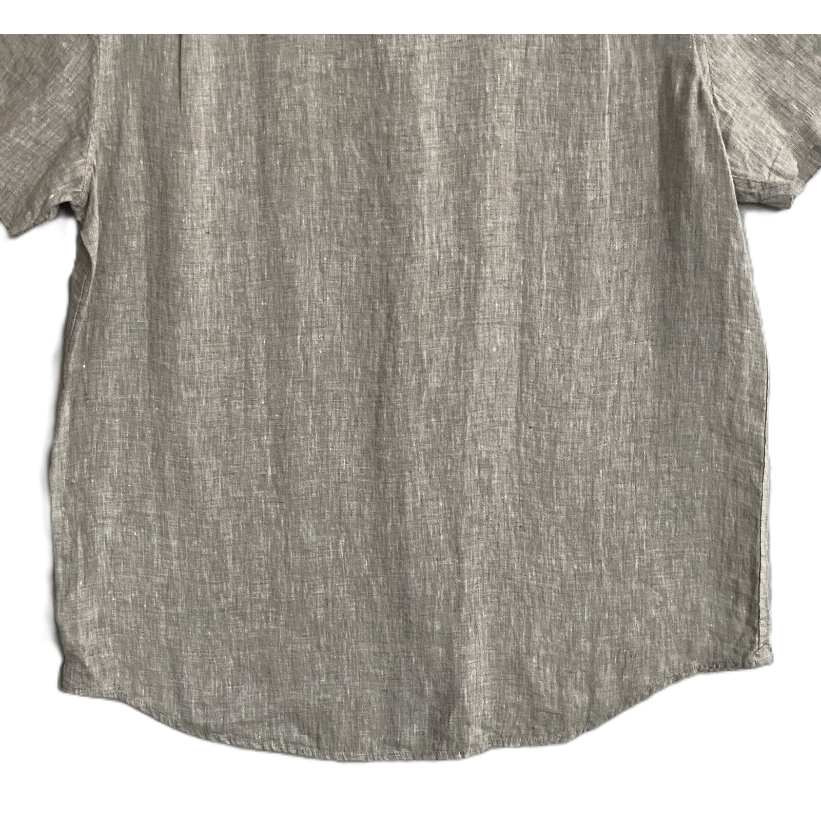 Michael Kors Linen Shirt Men's XL Classic Fit Short Sleeve Gray Heather