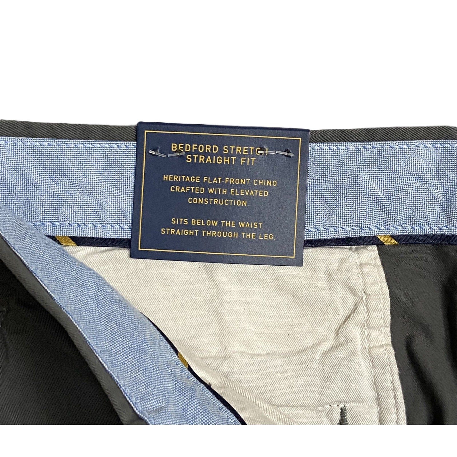 Polo Ralph Lauren Pants Men's 32"x30" Bedford Chino Flat Front Stretch Gray