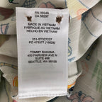 Tommy Bahama Shirt "The Veracruz Cay Lemon Lounge" Men's Medium Foggy Dew