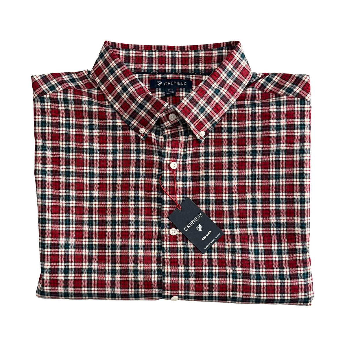 Daniel Cremieux Dress Shirt Men's 3XB Big & Tall Button-Down Stretch Check