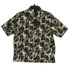 Armani Exchange Casual Shirt Men's Small Short Sleeve White/Green Resort