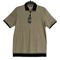 Murano Polo Shirt Men's LT Big & Tall Short Sleeve Brown Black Houndstooth