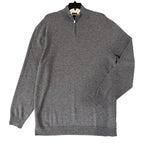 Boss H-Hemario Quarter Zip Sweater Men's 3XT Big & Tall Wool Cashmere Gray