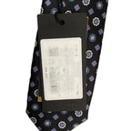 Boss Men's Slim 2.36" Tie 100% Silk Dark Blue Floral Print Made in Italy