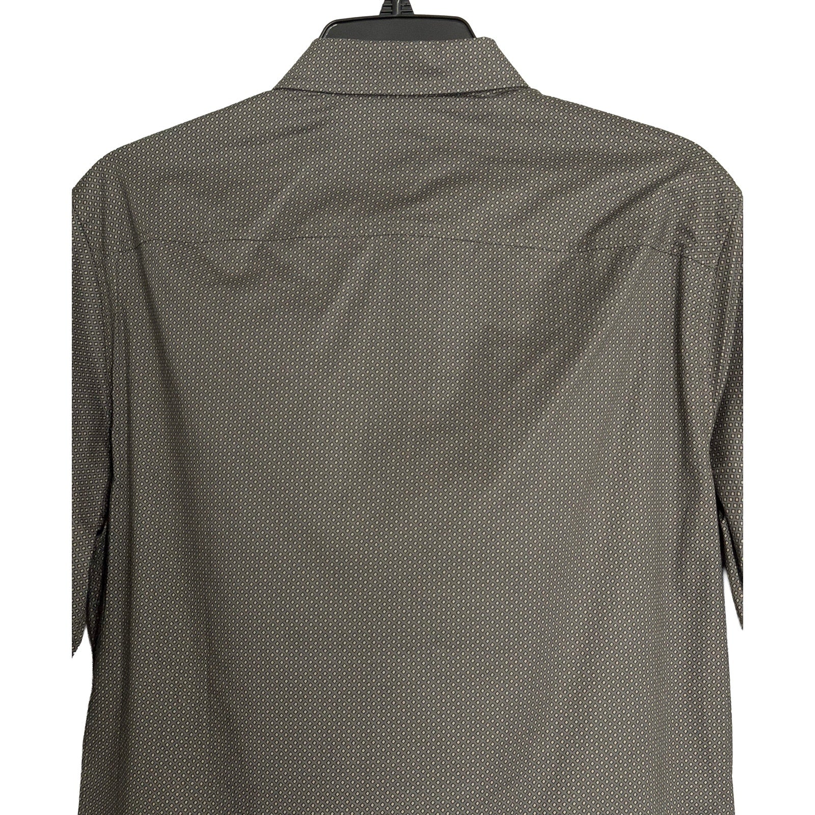 Armani Exchange Dress Shirt Men's Small Slim Fit Stretch Sage Diamond