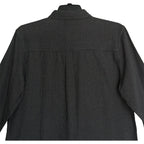 BDG Button-Up Shirt Men's Large Long Sleeve Gray Micro-Houndstooth