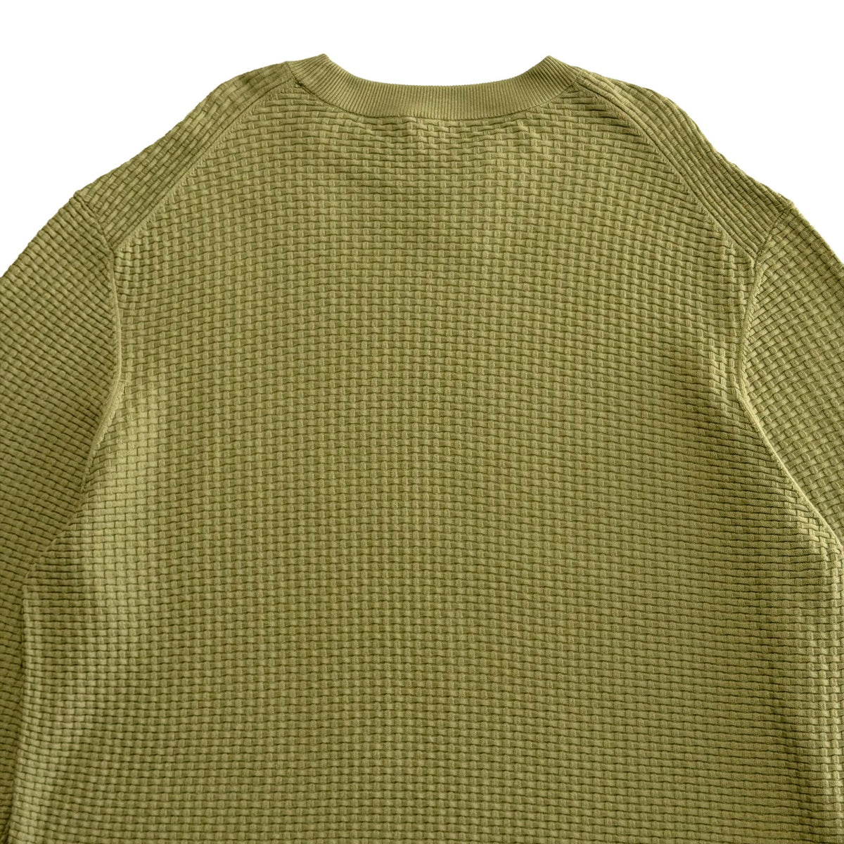 Boss H-Imberto Sweater Men's Long Sleeve Crew Neck Basket-Weave Medium Green