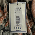 ROWM Swim Trunks Men's Medium Elastic Drawstring Waist Pockets Lined