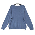 Hart Schaffner Marx Sweater Men's 3XB Big & Tall V-Neck Merino Wool Lt Blue