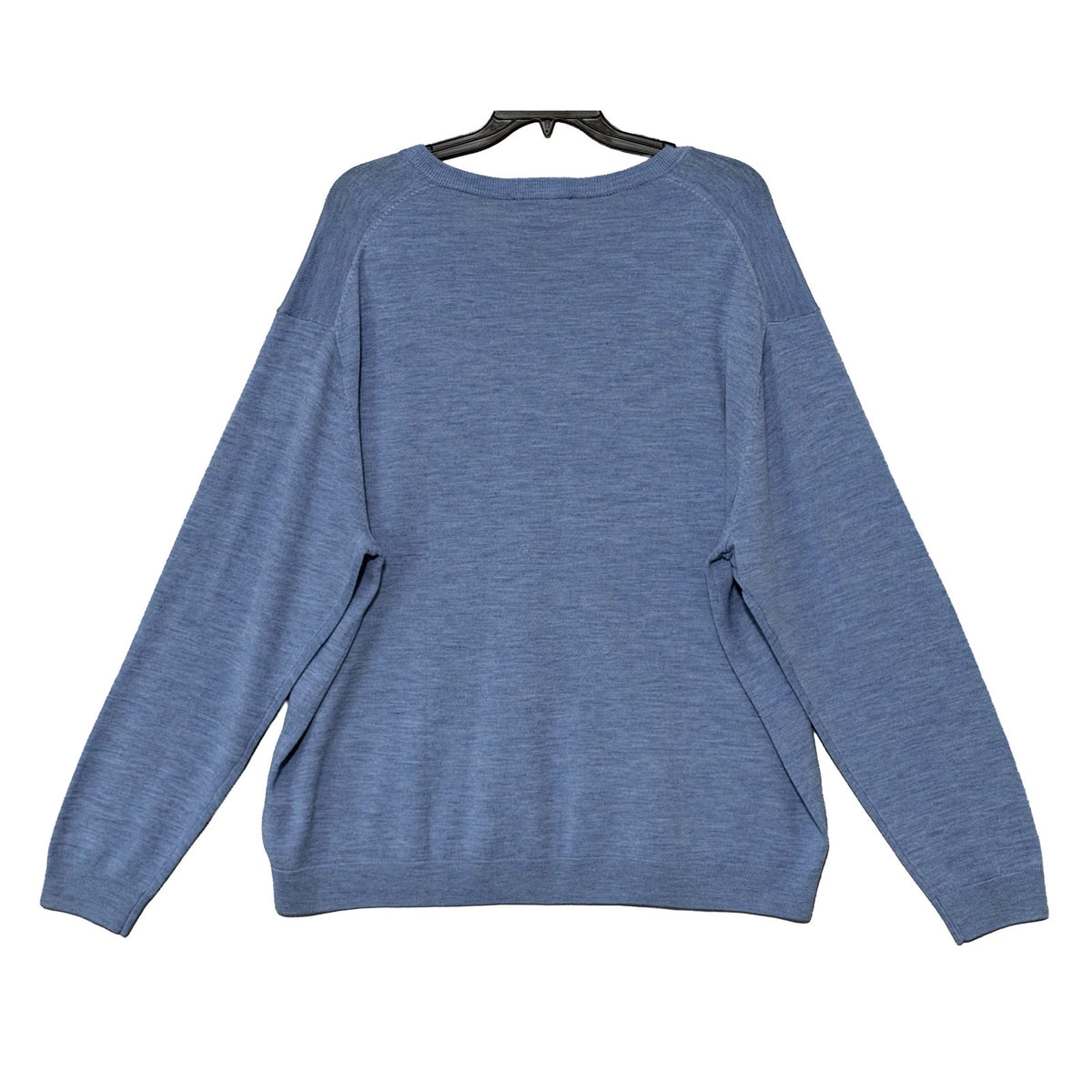 Hart Schaffner Marx Sweater Men's 3XB Big & Tall V-Neck Merino Wool Lt Blue