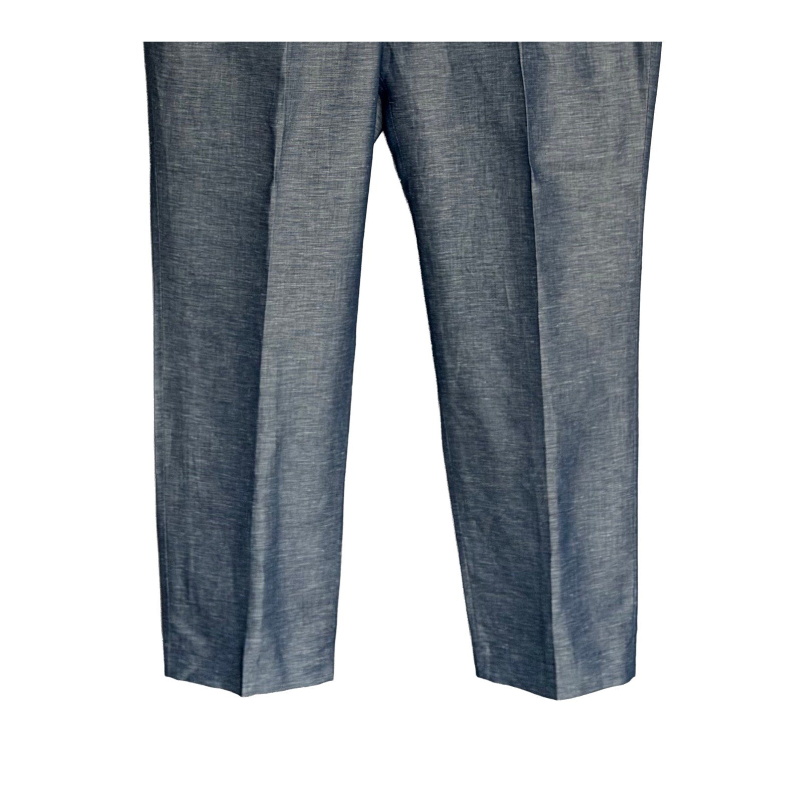 Perry Ellis Portfolio Pants Men's 40"x32" Modern Fit Linen Blend Blueprint